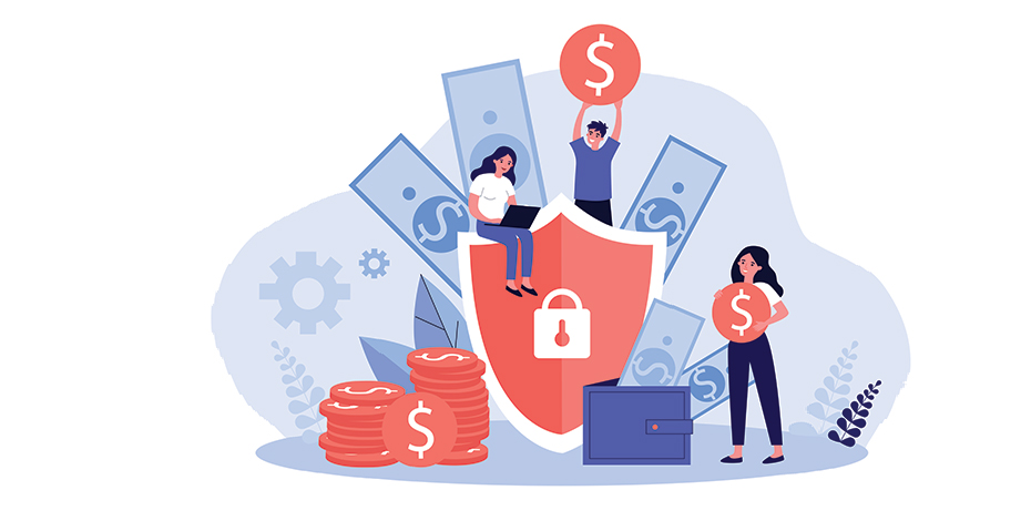 A cartoon of people holding various signs including dollar signs and money.