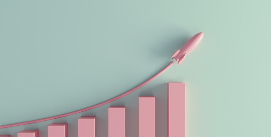 A line of blocks with an upwards trajectory.