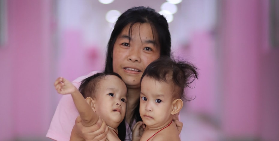 Twins making leaps and bounds with physio